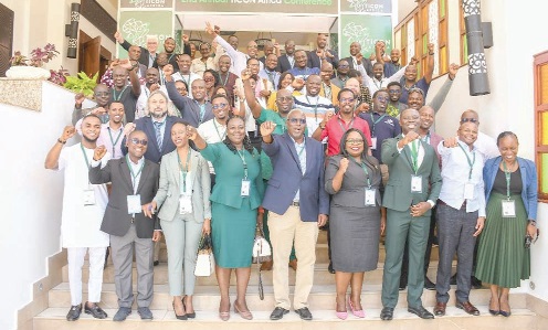 Prof. Fred McBagonluri (arrowed) with some of the participants
