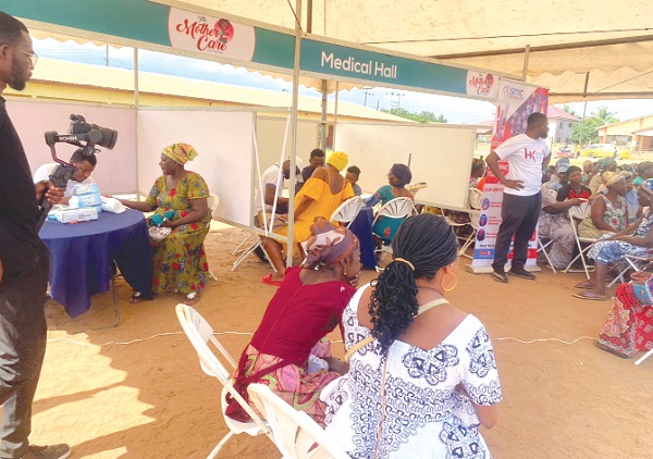 Women undergoing health screening