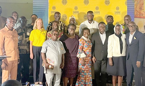   Rev.  John Ntim Fordjour (3rd from right), Deputy Minister in charge of General Education, with dignitaries after the event