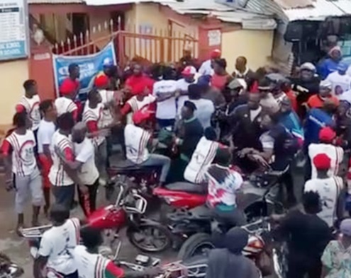 A scene at the incident