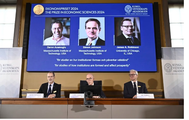Nobel Prize in economics awarded to trio for explaining why some nations are rich and others poor