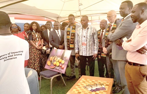 Dr Yaw Osei Adutwum (2nd from right), Minister of Education, with some of the participants in the event