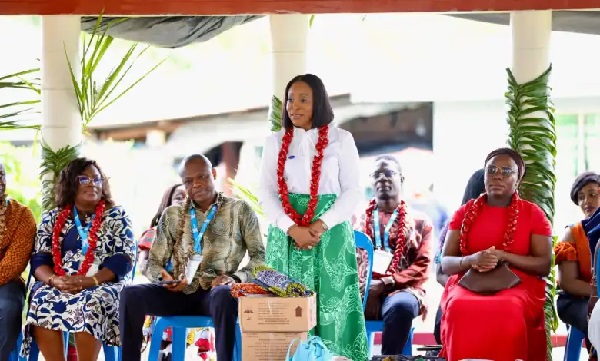 Shirley Ayorkor Botchwey, newly elected Secretary-General of the Commonwealth (standing)
