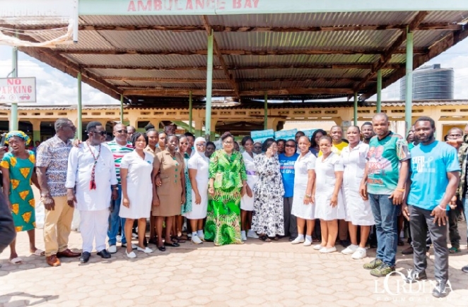 National executive of the Ghana National Association of Small-Scale Miners with stakeholders that attended the public forum