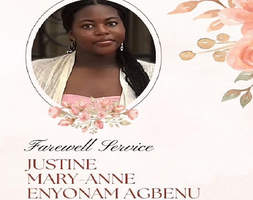 East Legon accident: Justine Agbenu to be laid to rest today
