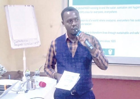 Gift Luwe, Senior Programmes Manager, WaterAid UK, speaking at the event.