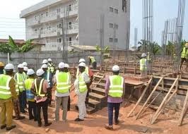 File Photo: Some officials inspecting the construction work at the La General Hospital