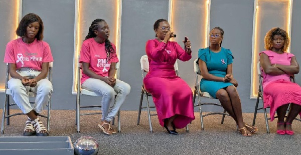 Health officers educating the congregation on breast cancer