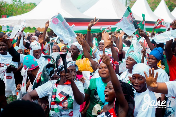NDC supporters at campaign grounds