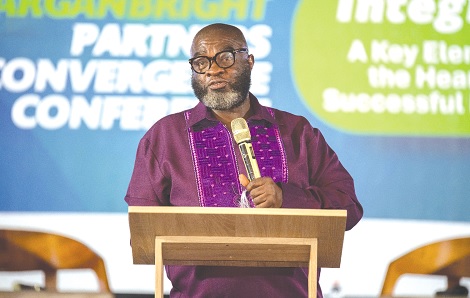 Dr David Ofosu-Dorte speaking at the fundraising event