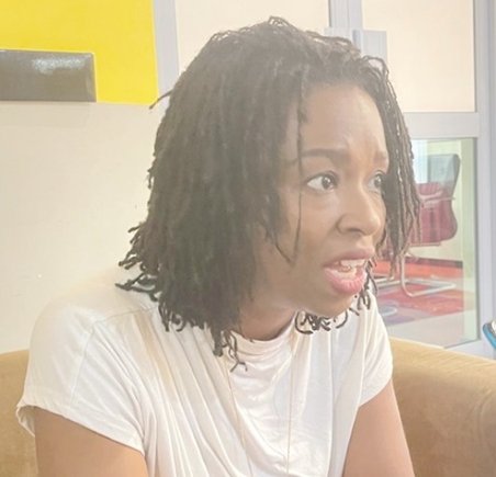 Lola Masha (inset), Bolt Regional Manager of North and West Africa, addressing journalists after the summit