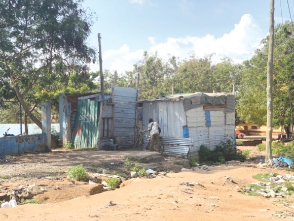 • Some foreigners are still living in wooden structures in the area