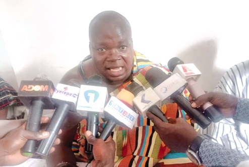  Nana Essel Amoaqunadoh speaking to the press