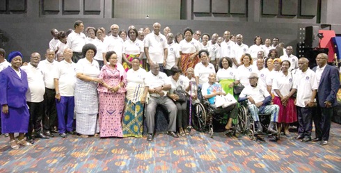  Lordina Mahama and the members of the Retired Ministers and Spouses Ministry