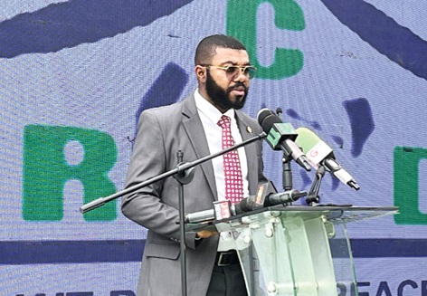  Dr Prince Hamid Armah (left), Deputy Minister for Works and Housing, speaking at the launch