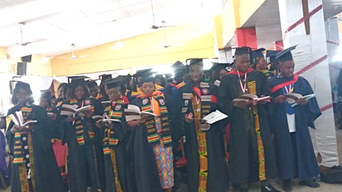  A section of the graduates