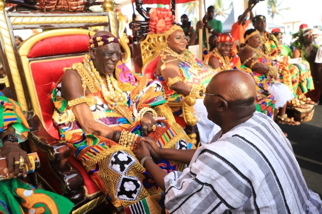 Oguaa Traditional Council grateful to Dr. Bawumia for contribution to renovating Oguamanhene's Palace