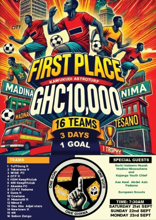 Youth Peaceful Elections Unity Soccer Gala kicks off at Kawukudi Astroturf Park on September 21