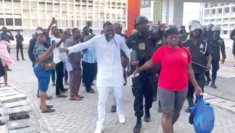 Some of the accused being escorted from the court premises