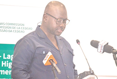 Francis Asenso-Boakye addressing the committee in Lagos, Nigeria