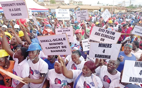 Some members of ‘Miners for Bawumia’ at the inauguration
