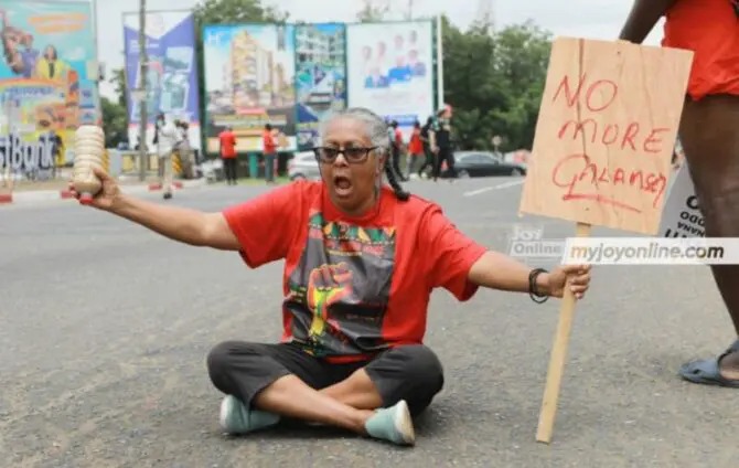 Woman with 12-year-old girl at Democracy Hub protest charged with offence of exposing child to danger - Police