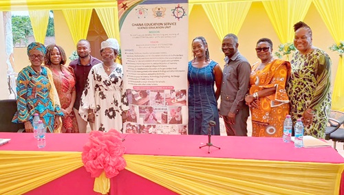Facilitators from Academic City and some management members of the GES