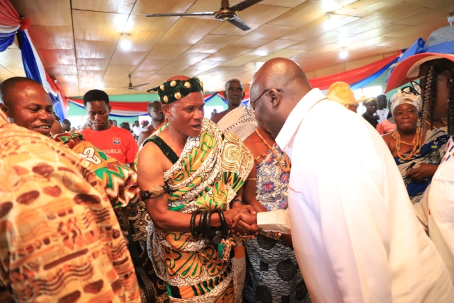 Omanhene of Banda praises NPP for major development projects in the constituency