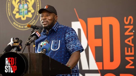 The Minister of Youth Development and Empowerment, George Opare Addo speaking during the launch