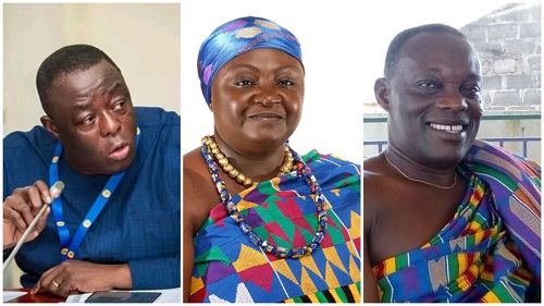 Lawrence Agyinsam, Nana Saraa III — Queen Mother of Denkyira and Oscar Kessie