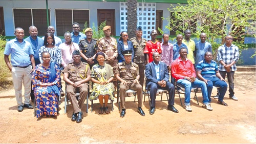 David Yiridong Issaka (seated 2nd from right), Executive Director of CDS Reform, DDP Joseph Asabre (middle), Northern Regional Prisons Commander, and other dignitaries 