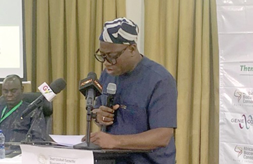 Ibrahim Mutarla Muhammed, Minister of Environment, Science and Technology, addressing participants