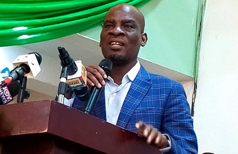 Haruna Iddrisu, Minister of Education, speaking during the meeting