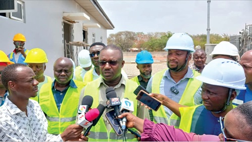 John Abdulai Jinapor, Minister of Energy and Green Transition, addressing the media after engaging with stakeholders in Tamale