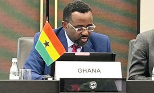 Dr Johnson Pandit Asiama, Governor of the Bank of Ghana, delivering the keynote address at the African Leaders &amp; Partners Forum in Washington, D.C., last Tuesday