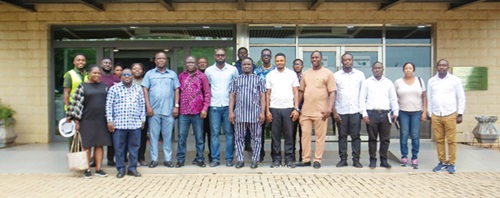 Members of the Select Committee after the tour