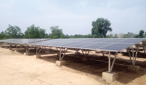 The solar panels of the generating system The solar panels of the generating system