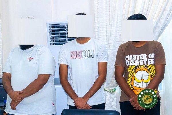 Three Indian nationals arrested for engaging in illegal gold trading in Ghana
