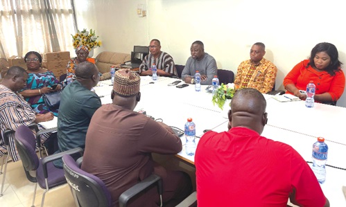 The Parliamentary Select Committee on Education engaging with the management of Chemu SHS