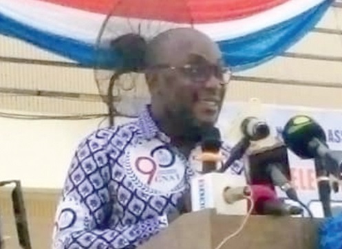 Dr Kingsley Agyeman —  Member of Parliament for Abuakwa South, addressing the delegates