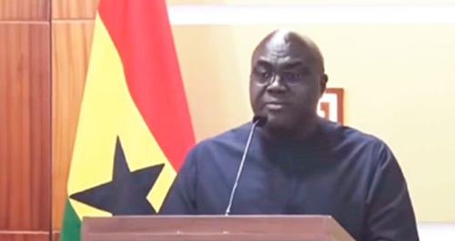 Julius Debrah, Chief of Staff, making the official announcement of the tragedy at the Jubilee House yesterday Julius Debrah, Chief of Staff, making the official announcement of the tragedy at the Jubilee House yesterday