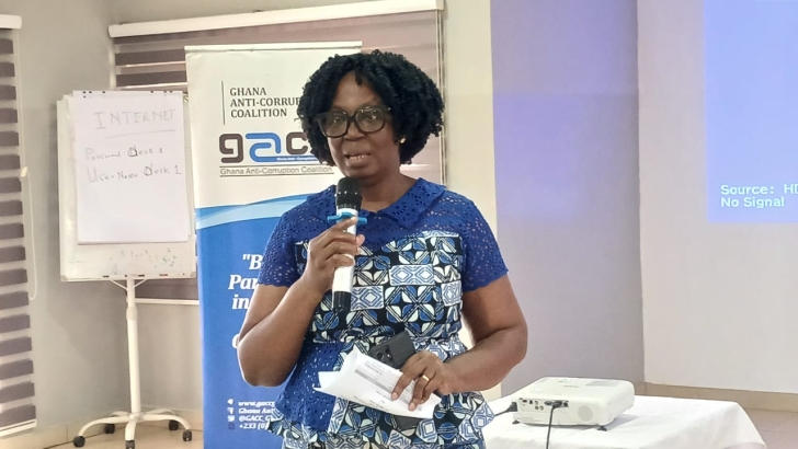 Beauty Emefa Nartey, Executive Secretary of GACC speaking at the event