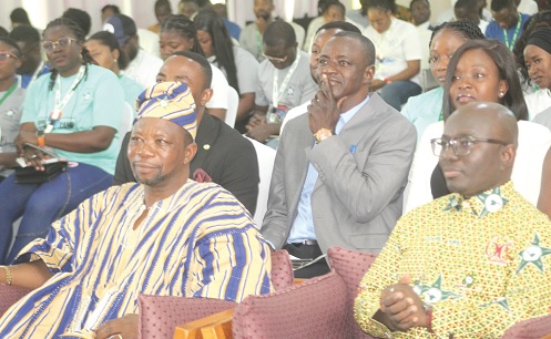 Samuel Akologo (left), First Vice-President, GRNMA, and Dr  (Med) William Okyere-Frempong (right), Lead Consultant, Rovermed Consult, at the conference. Picture: ESTHER ADJORKOR ADJEI 