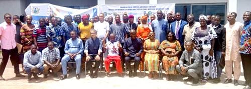 Mr Ahmed Ibrahim (seated middle) together with other dignataries and participants who attended the event