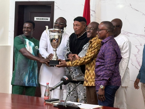 Speaker Bagbin receives 2025 Democracy Cup Trophy, stresses link between football and Ghana's democracy
