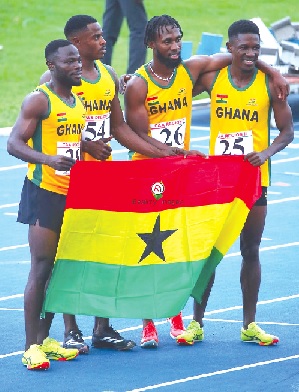 • Ghana’s 4x100m men’s relay team were upstaged by their Nigerian rivals in the final
