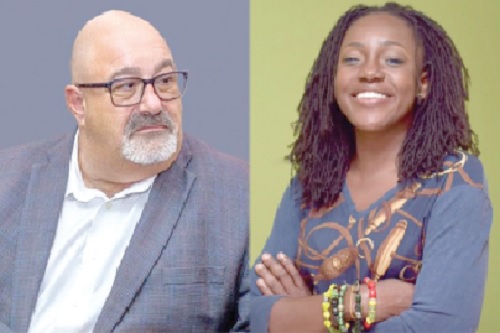 Senator Ken Schilz (left) and Alberta Nana Akyaa Akosa, Co-Executive Directors of GNEBCham