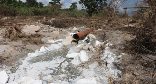 The spill has caused dangerous pollution, locals say