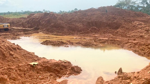 The destruction caused by illegal miners