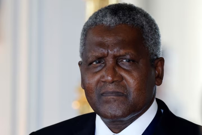 Nigerian multinational industrial conglomerate Dangote Group's CEO Aliko Dangote looks on as he attends a meeting during the seventh "Choose France Summit", aiming to attract foreign investors to the country, at the Chateau de Versailles, outside Paris, France May 13, 2024. LUDOVIC MARIN/Pool via REUTERS/File Photo